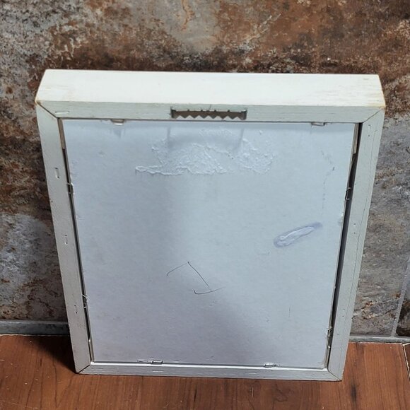 Framed Wall Art Southwest Tribal Eagle Oval Stone Matted Shadow Box Artist Signe - Picture 5 of 11